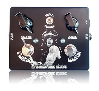 Fuzz and Burn electric Guitar Bass effect pedal stompbox fuzz overdrive silicon doom stoner metal electric wizard yob black sabbath sleep kyuss